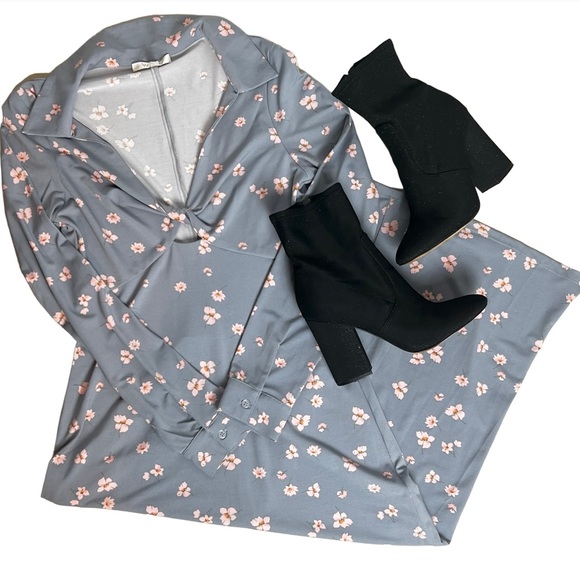 Remember Me Twist detail long sleeve cutout Midi pullover dress size small - Picture 2 of 15